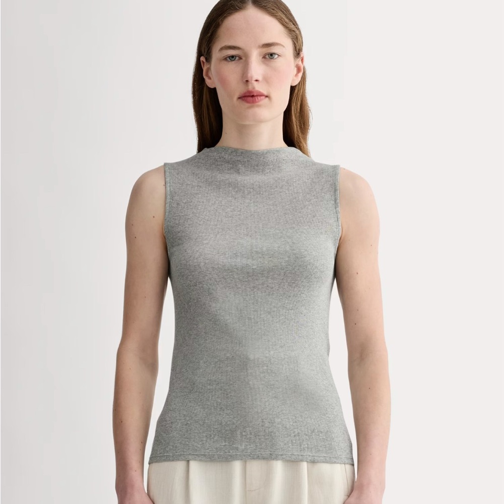 Everlane The Luxe Rib Funnel-Neck Tank